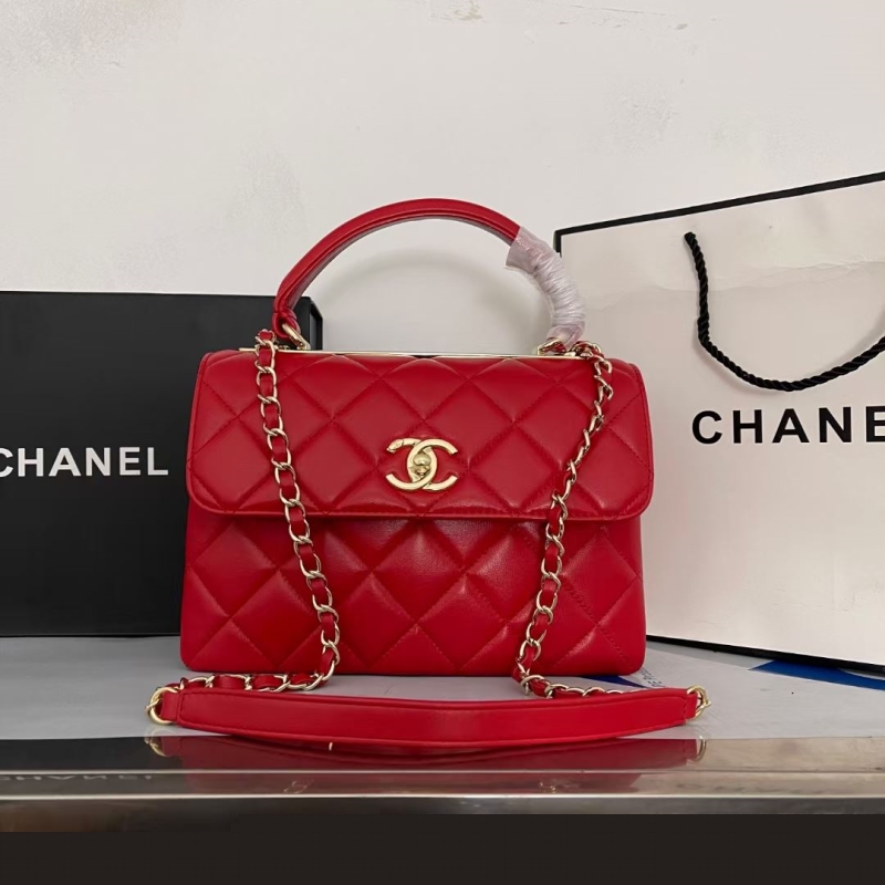 Ch*el top handle bags